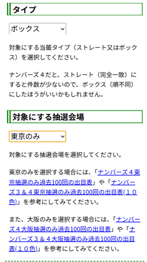 ナンバーズ４当籤タイプ