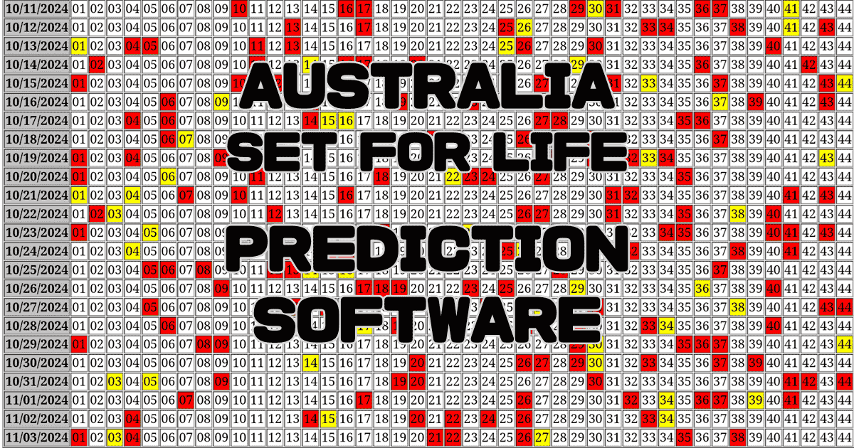 Australia Set For Life Prediction software