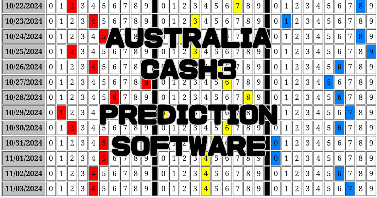 Australia Cash3 Prediction software