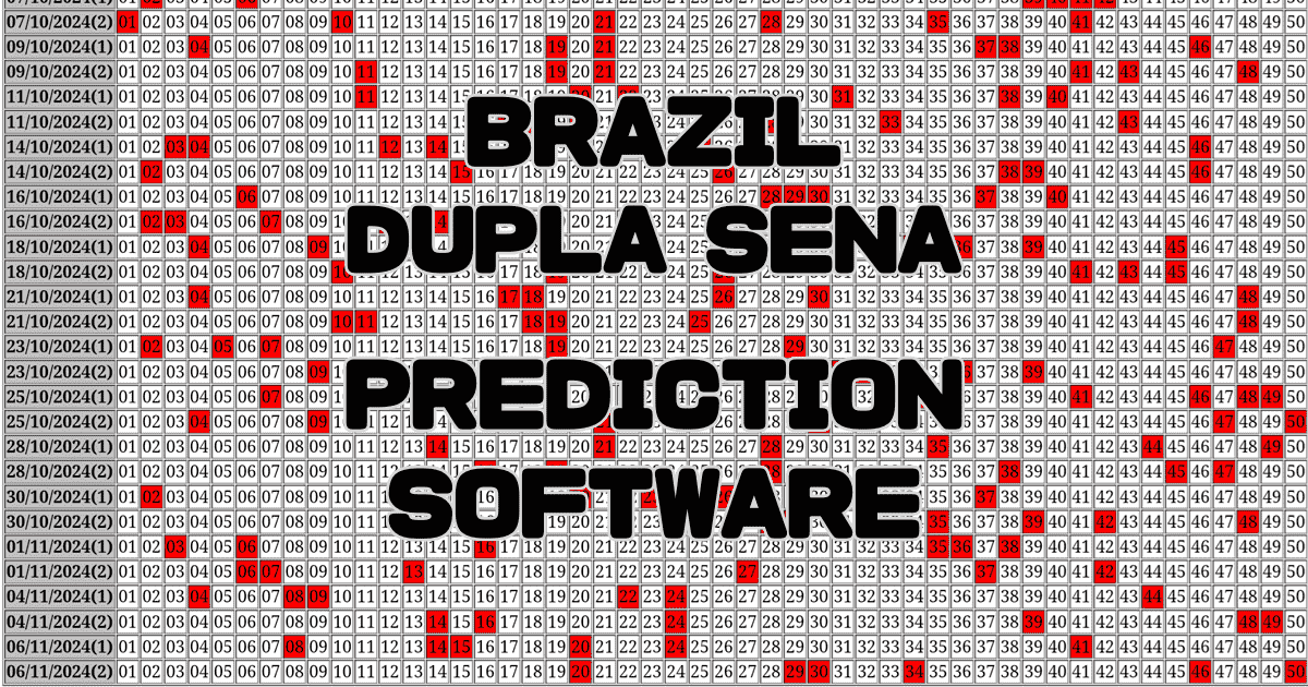 Brazil DUPLA SENA Prediction software