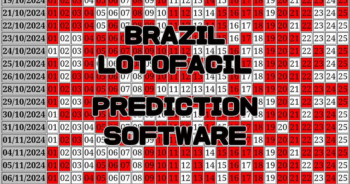 Brazil LOTOFACIL Prediction software