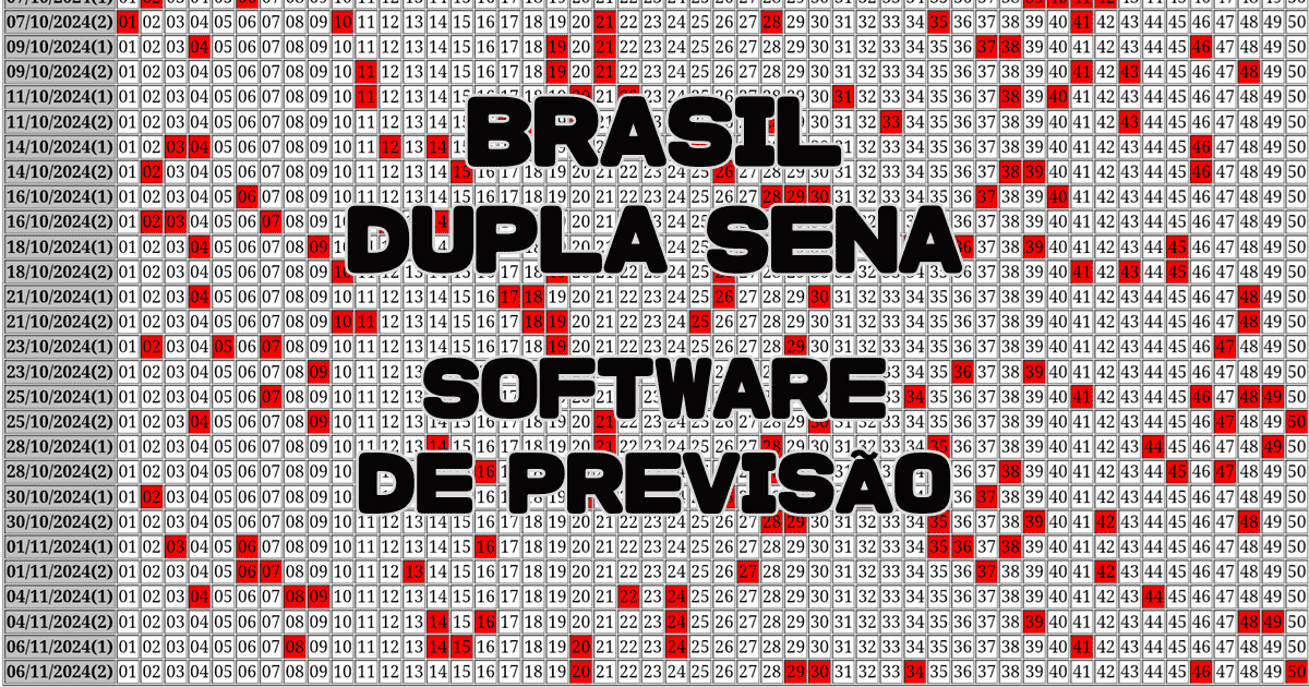 Software de previsão DUPLA SENA