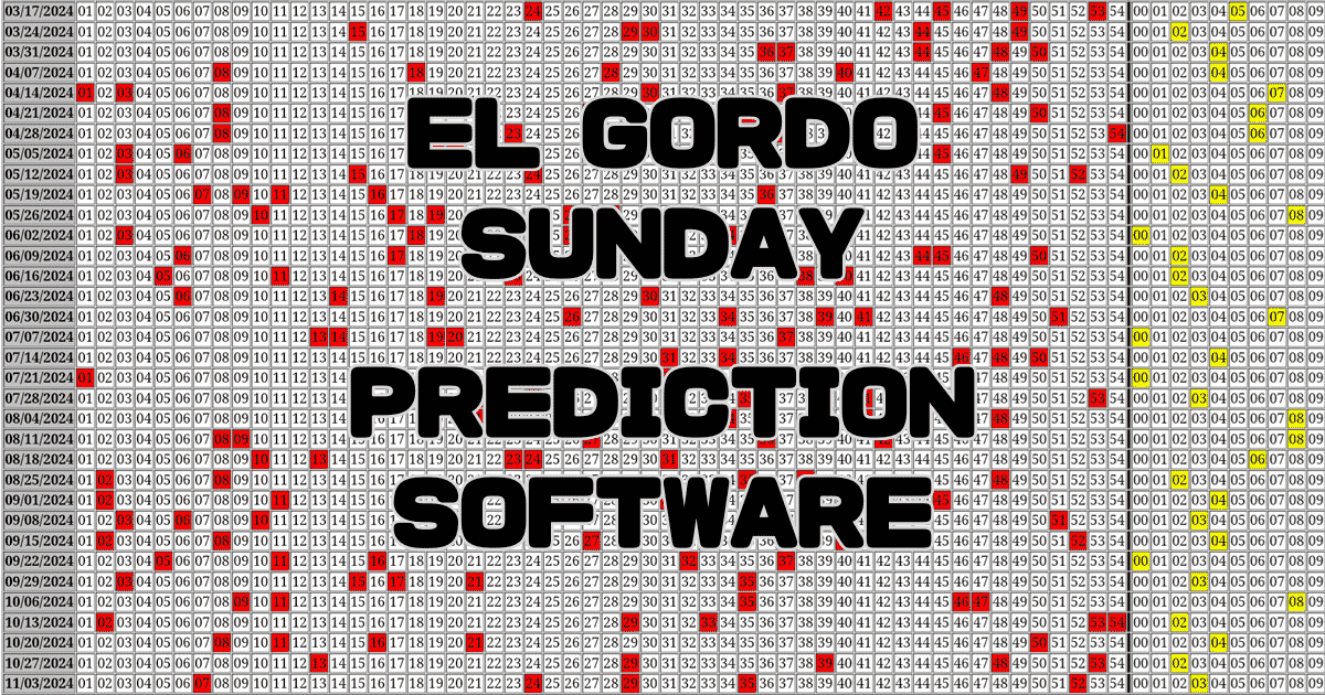 El Gordo Sunday 5/54+1 Prediction software