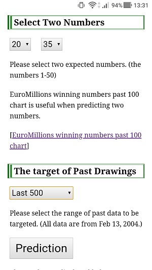 EuroMillions software