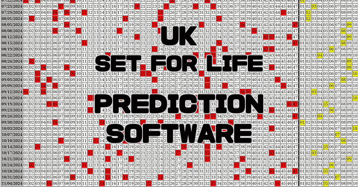 UK Set For Life Prediction software