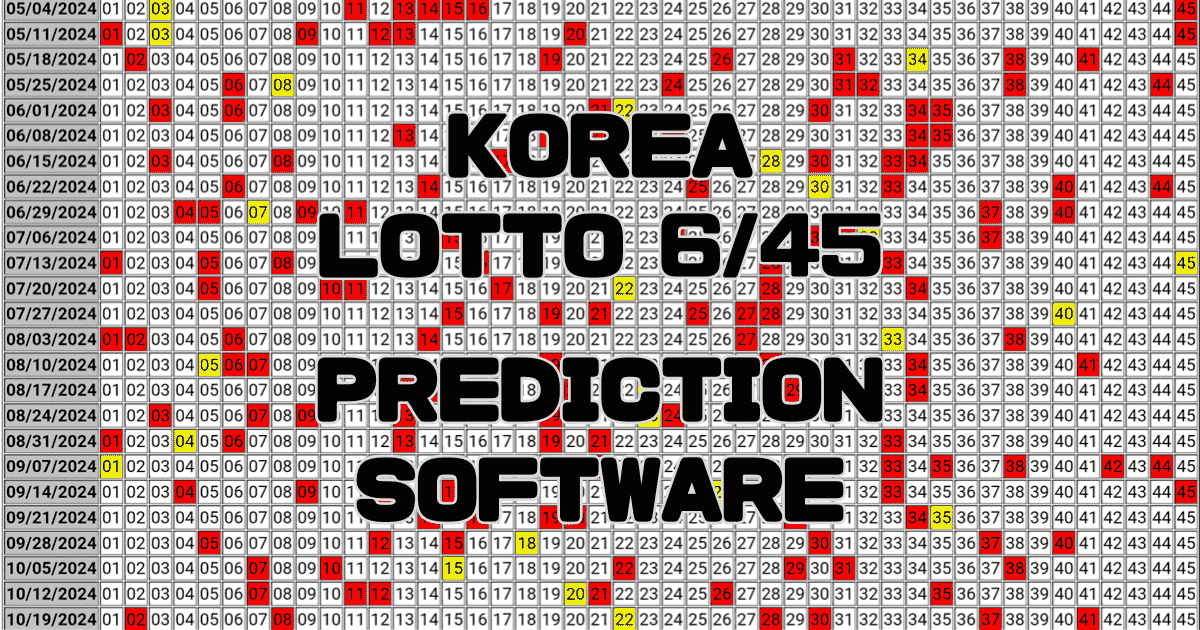 South Korea Lotto 6/45 Prediction software