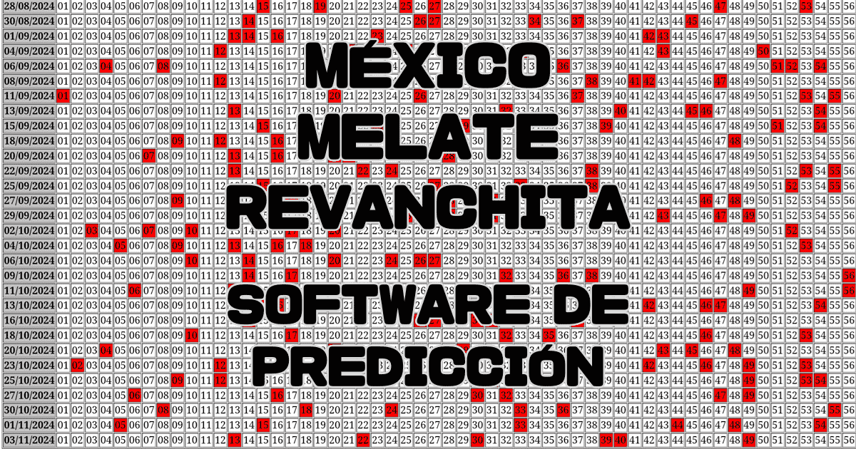 Software de predicción Melate Revanchita