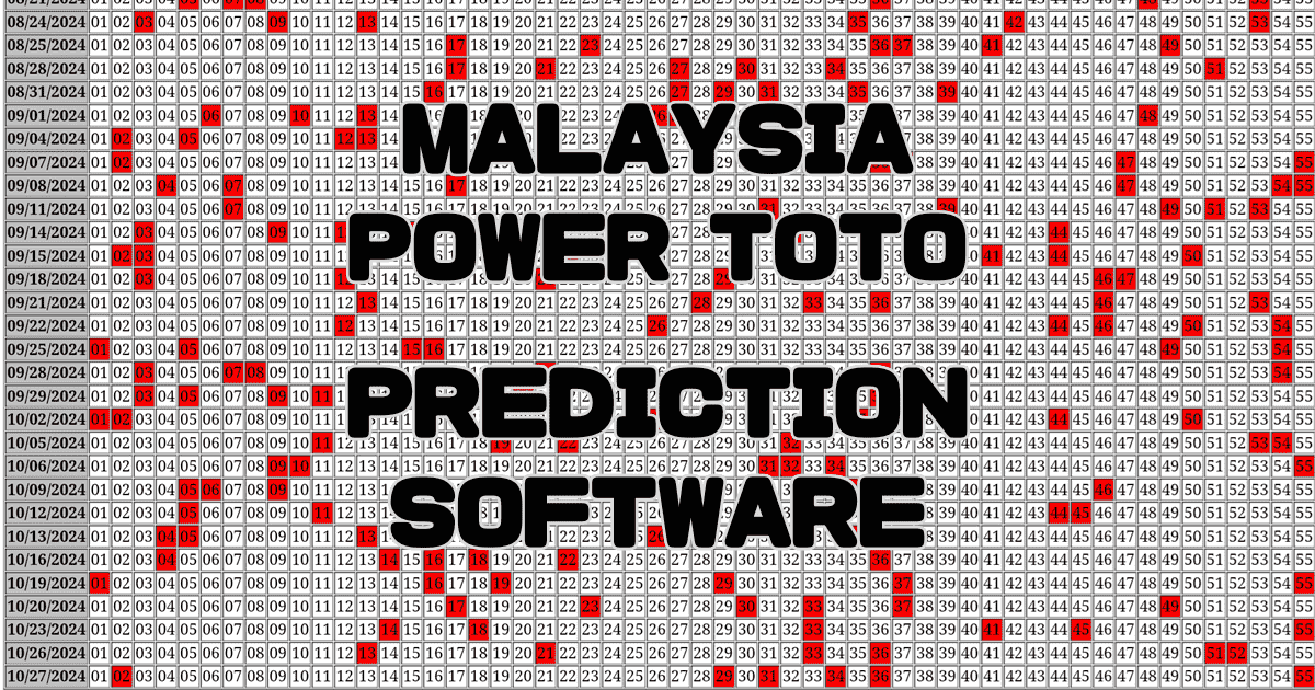 POWER TOTO 6/55 Prediction software