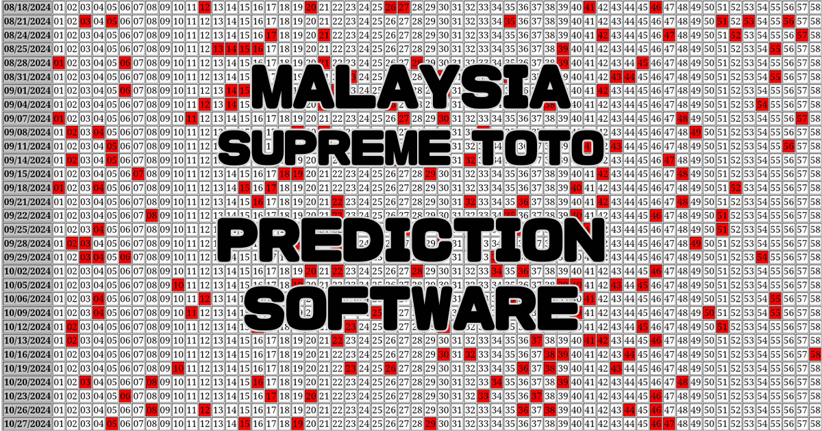 SUPREME TOTO 6/58 Prediction software