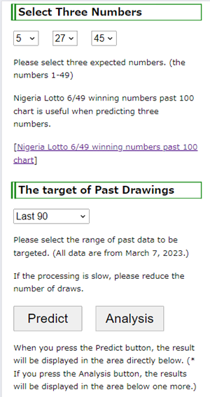 Nigeria Lotto 6/49 software