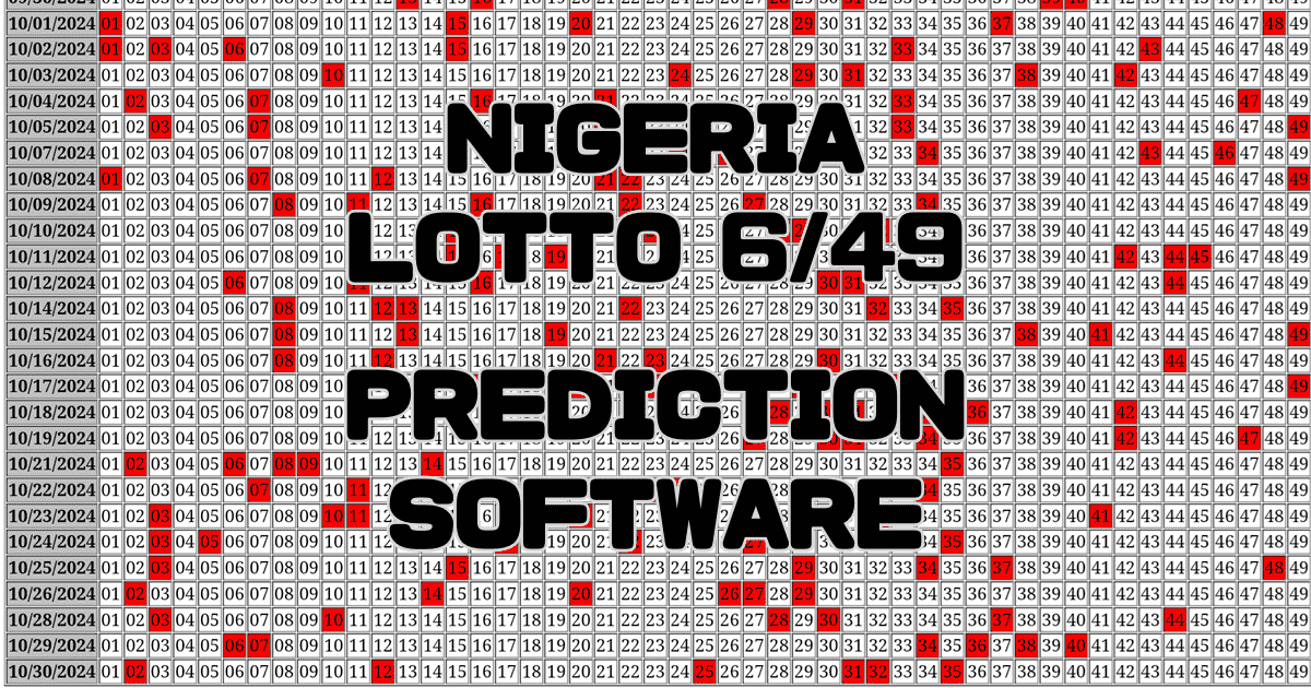 Nigeria Lotto 6/49 Prediction software