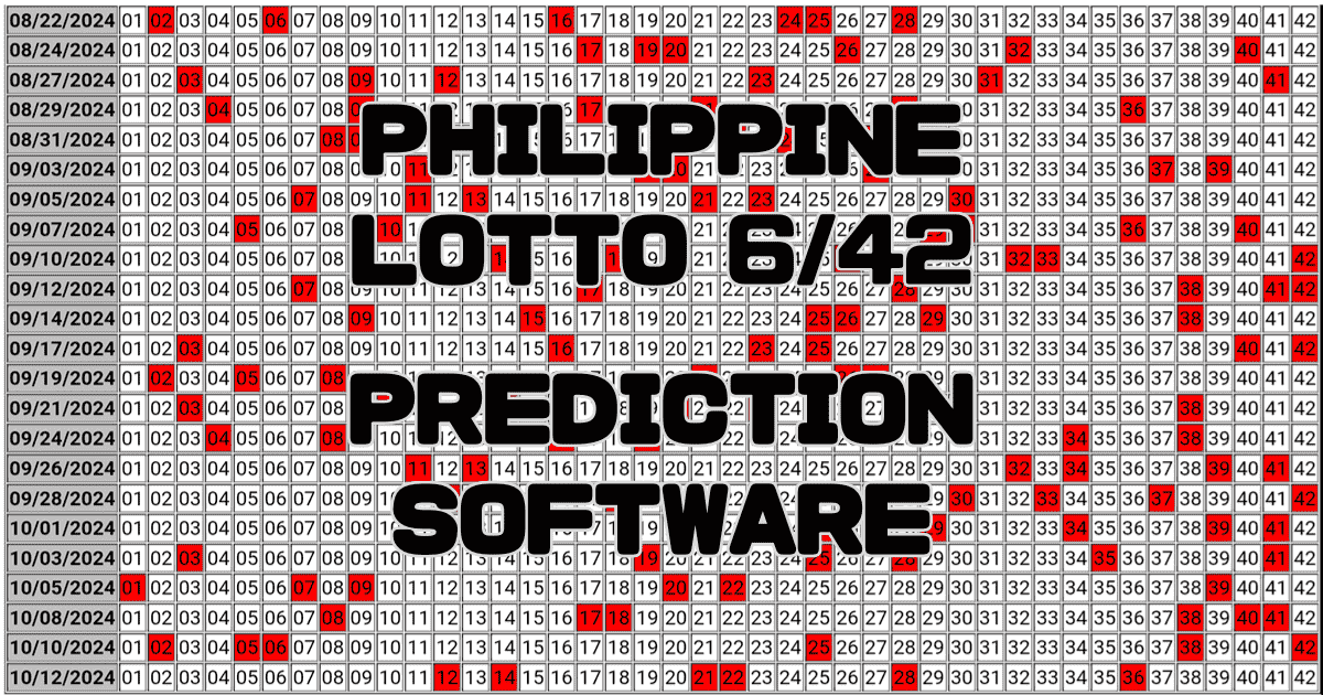 Lotto 6/42 Prediction software