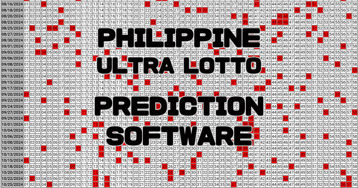 Ultra Lotto 6/58 Prediction software