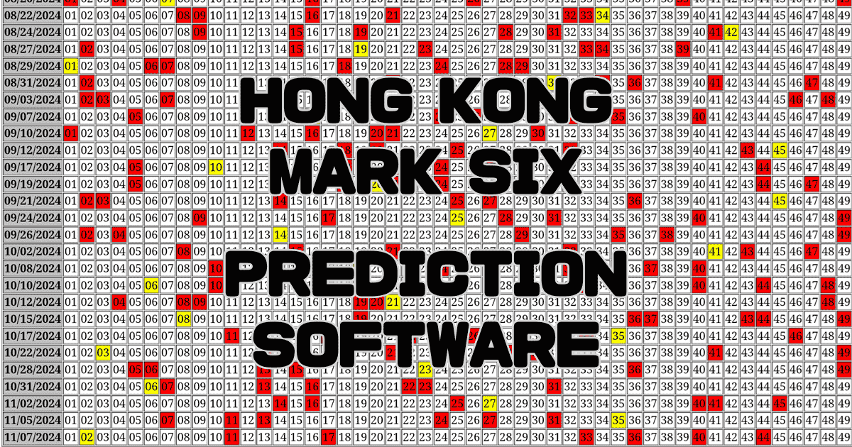 Hong Kong Mark Six Prediction software