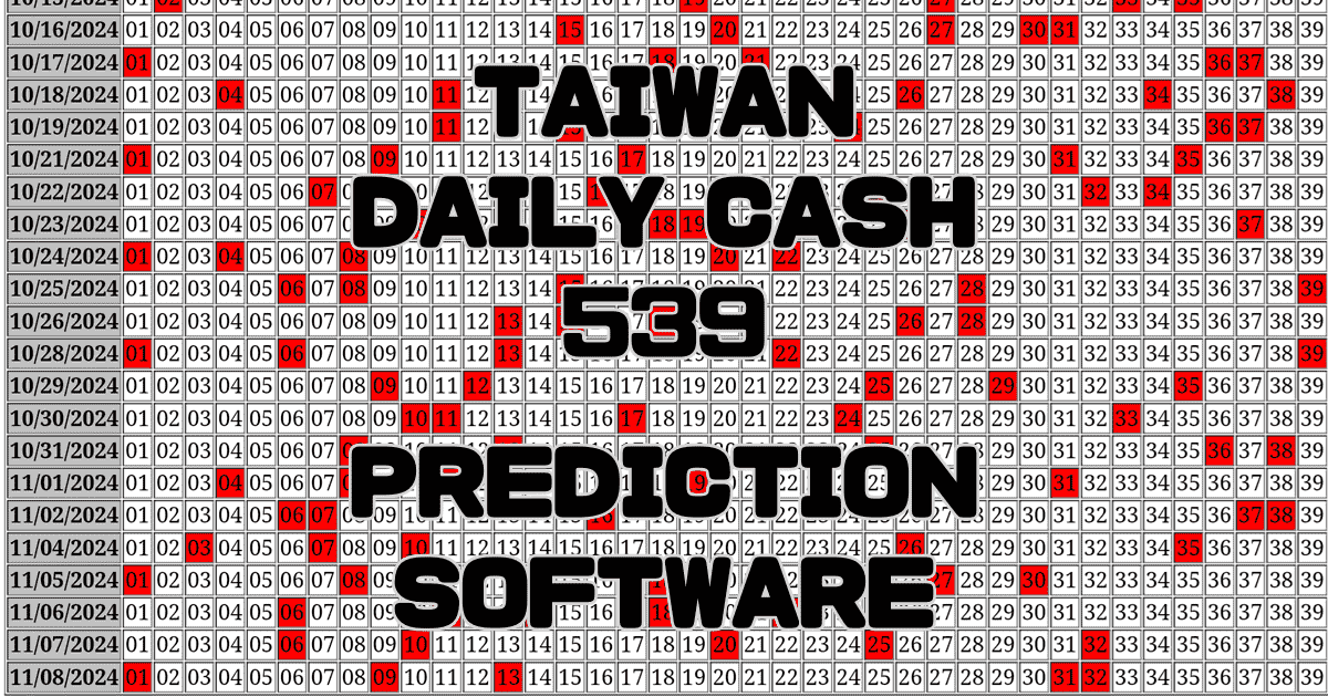 Taiwan Daily Cash 539 Prediction software