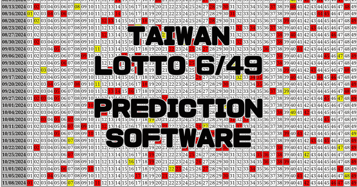 Taiwan LOTTO 6/49 Prediction software