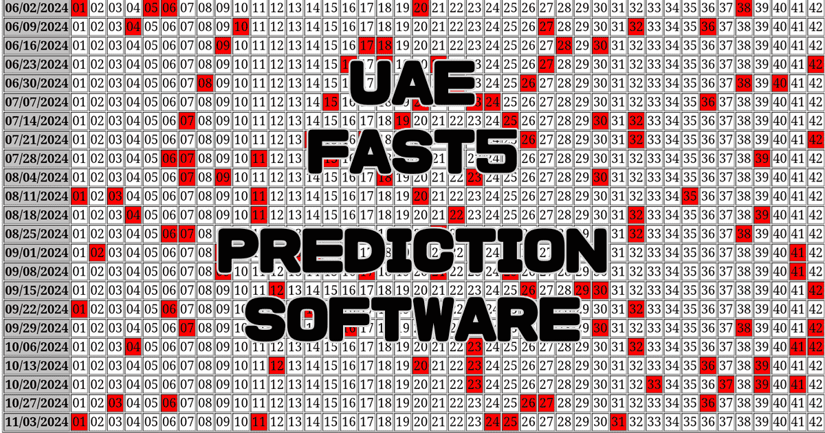 UAE Emirates Draw FAST5 Prediction software