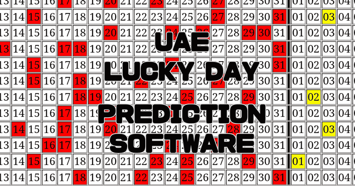 UAE Lucky Day Prediction software