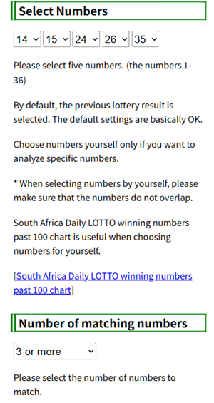 SA Daily LOTTO software