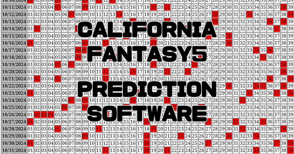 California Fantasy 5 Prediction software