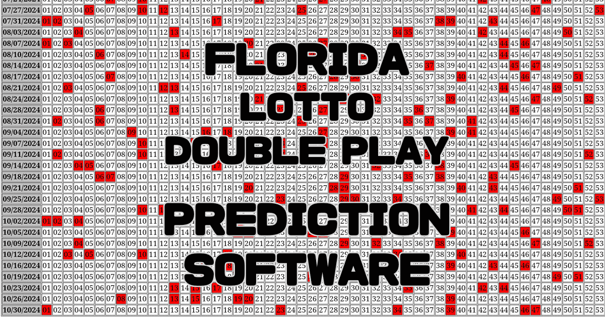 Florida Lotto Double Play Prediction software