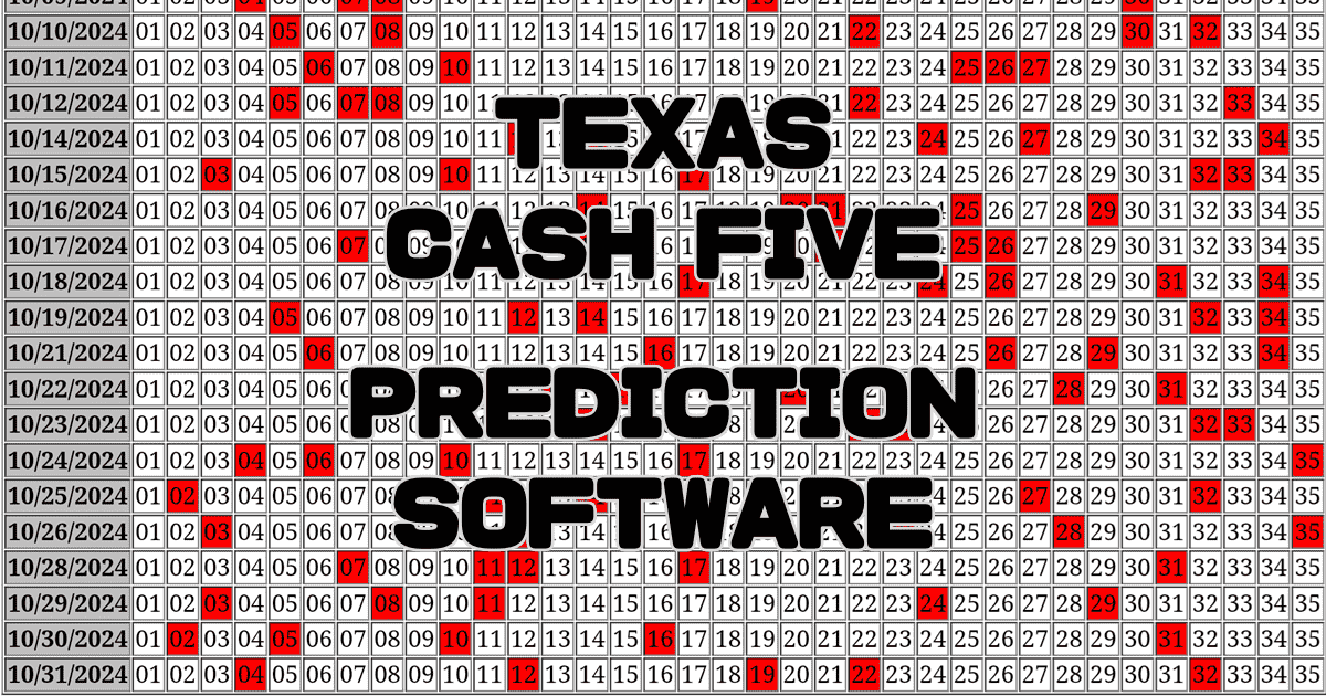 Texas Cash Five Prediction software